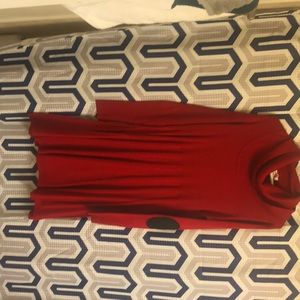 Red long sleeve Calvin Klein dress